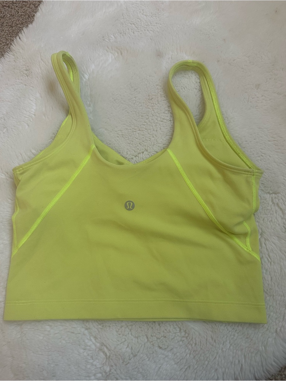 lululemon athletica Neon Yellow Sports Bra Tank